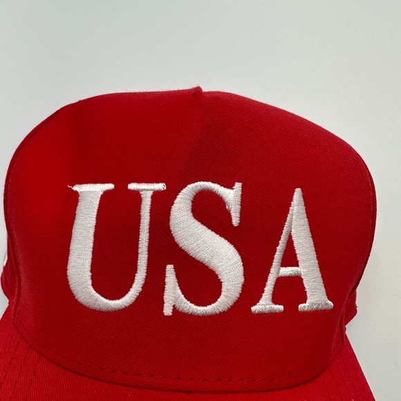 Cali-Fame Trump Make America Great Again USA Logo Red Trucker Hat Cap One Size - Picture 7 of 7